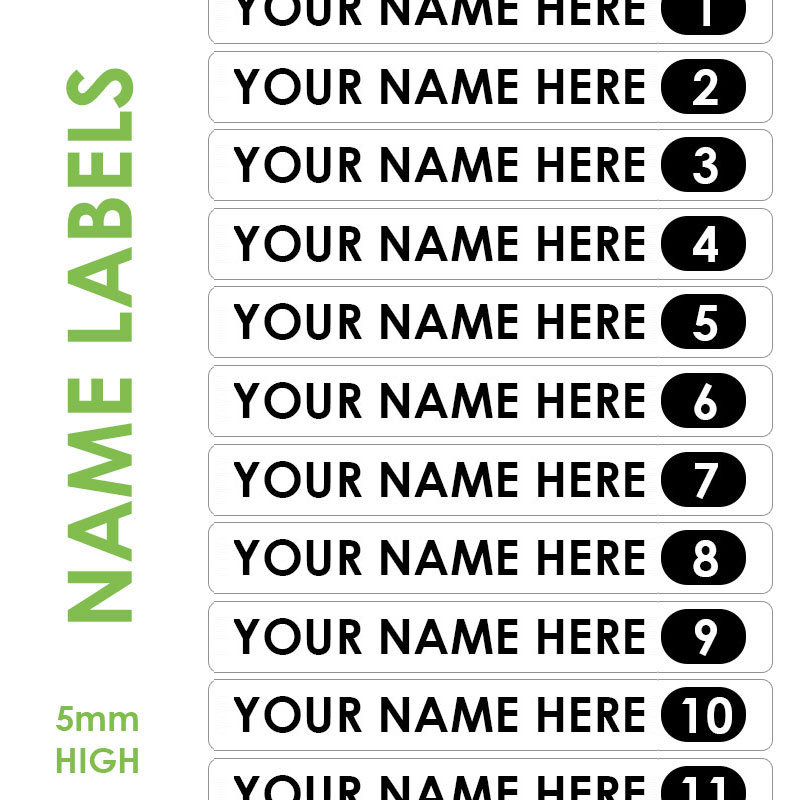 ArrowSocks name labels